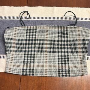 grey/black/brown crop top 
spaghetti straps
size L